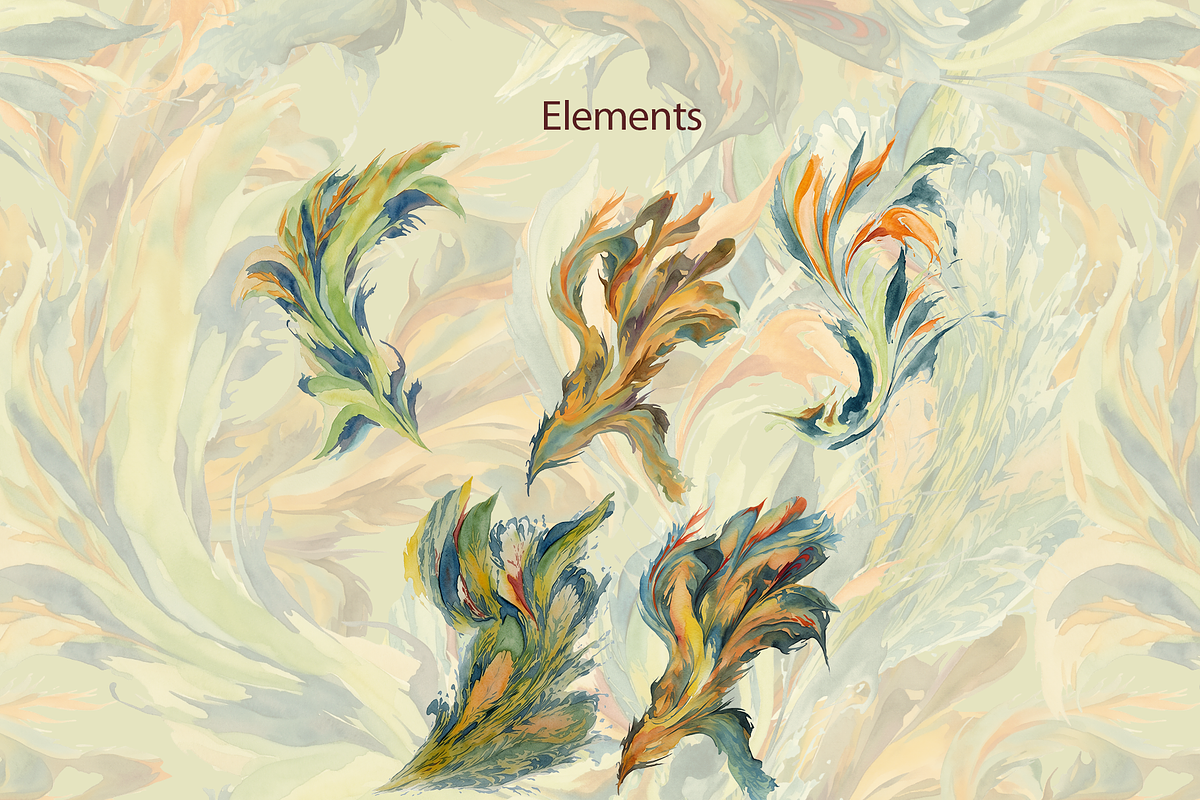 jardin fluide, a Pattern Graphic by rumacorakstudio (Photo 4 of 6)