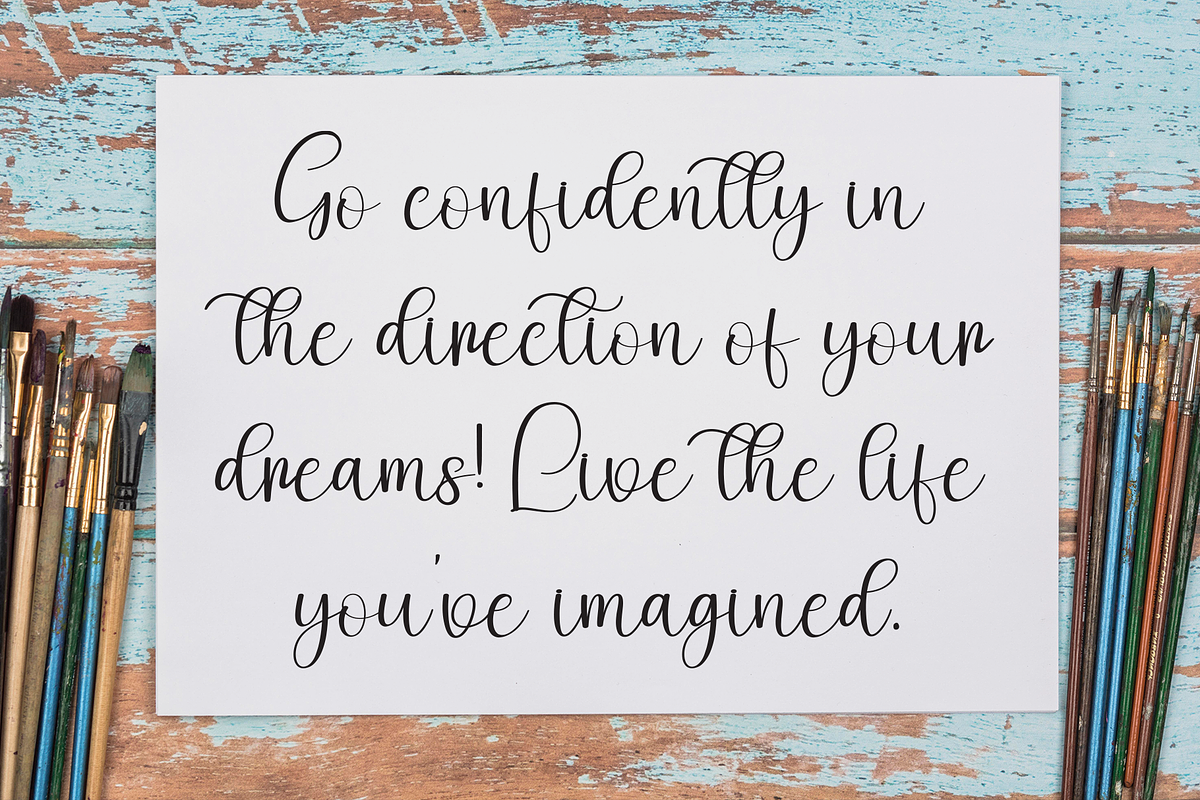 Intuition | Script Font, a Handwritten Font by Scratchones (Photo 3 of 8)