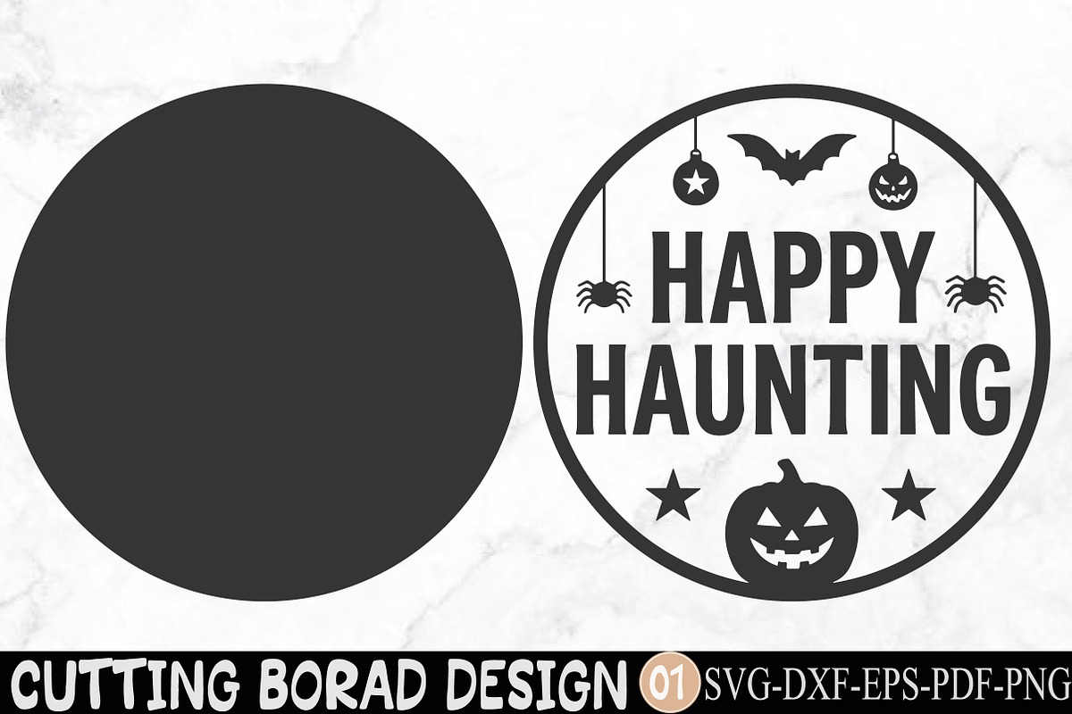 Happy Haunting Halloween Sign SVG, an Object Graphic by Rose Art (Photo 2 of 3)