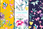 Chinoiserie, hand painted prints., a Pattern Graphic by TSTUDIO (Thumbnail 2 of 10)