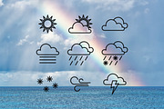 Weather line icons, an Outline Icon by Lyolya Profitrolya (Thumbnail 2 of 2)