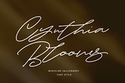 Cynthia Blooms - Ligature Font, a Script Font by Dirtyline Studio (Thumbnail 1 of 11)