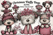 Whimsical Christmas Fluffy Dogs, an Illustration by Dream Creation (Thumbnail 1 of 6)