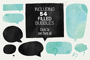 Speech bubble collection + splashes, an Object Graphic by Vitek Graphic (Thumbnail 3 of 5)