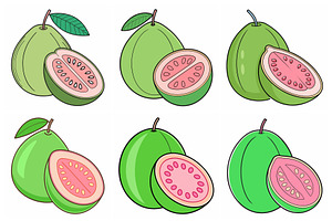Illustration of green guavas, an Object Graphic by Billah Hub