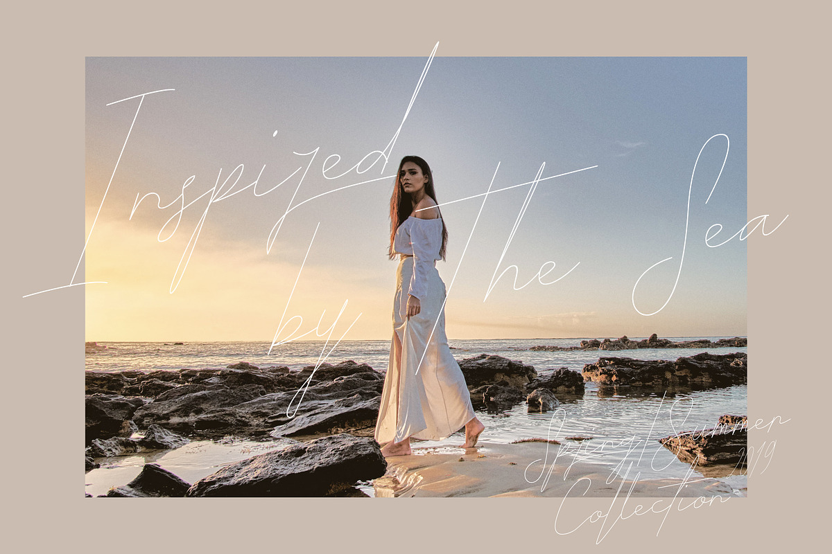 ARK Seychelle - Exotic Monoline Font, a Script Font by Arkara (Photo 2 of 8)