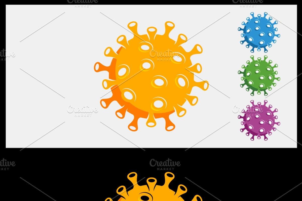 Coronavirus colorful vector, an Object Graphic by gabicotza