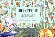 -40 Wild Trend Watercolor Collection, an Object Graphic by Cat In Colour (Thumbnail 1 of 8)