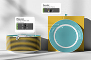 7 Mockups Ceramic Plates, a Household Mockup by Grow Design Craft Studio (Thumbnail 5 of 8)