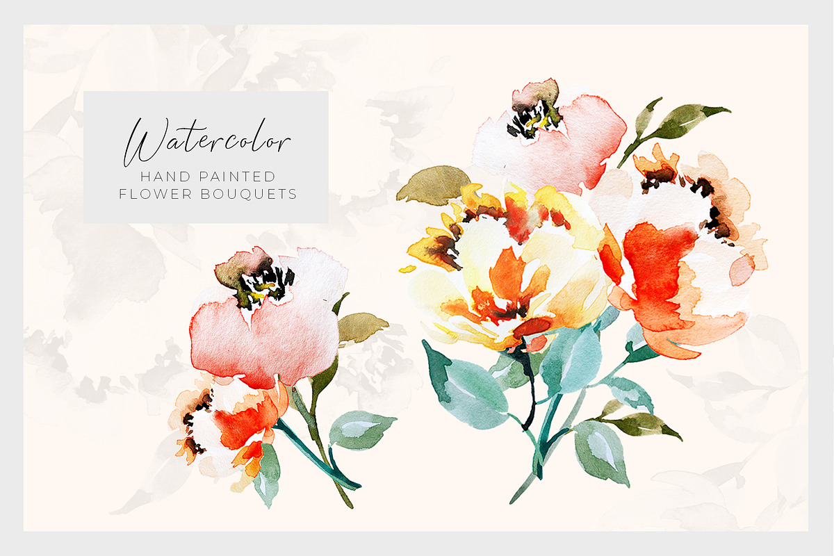 Hand Painted Watercolor Floral, an Illustration by WalaPalette (Photo 1 of 4)