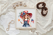 Patriotic July Girls PNG Clipart, an Animal Illustration by Craft Nest (Thumbnail 3 of 4)