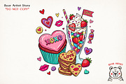 Valentine Love & Coffee Illustration, an Illustration by GlitterCraft (Thumbnail 35 of 41)