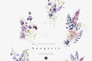 EUPHORIA Purple Watercolor Florals, a Decorative Illustration by Muse Artist (Thumbnail 11 of 12)