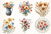 Vintage Flowers Sublimation Bundle, an Illustration by Pixels.Craft (Thumbnail 2 of 7)