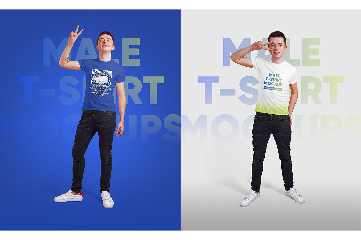Male T-Shirt PSD Mockups Vol3, a Shirt Mockup by Hi, Mock-Up! (Photo 8 of 10)