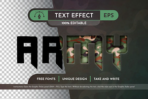 Army Editable Text Effect