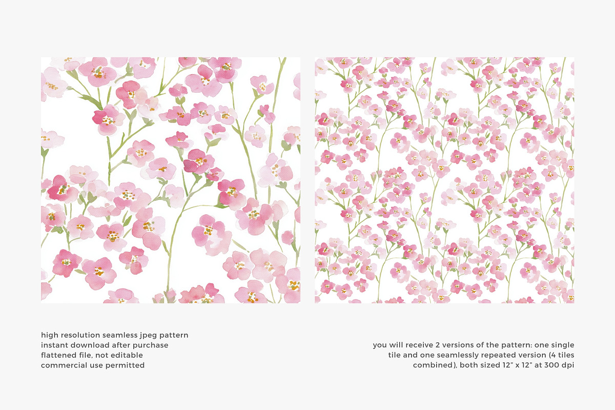 Soft pink floral pattern