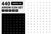 Minimal line arrow icon set, an Outline Icon by Ragul Creates (Thumbnail 1 of 6)