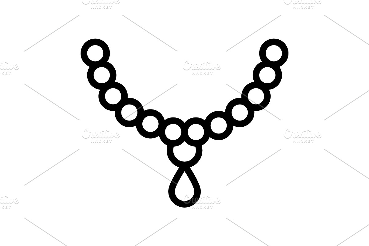 Perl gorget black icon, an Outline Icon by Creative priyanka