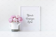 White Frame Mockup Bundle Set of 10, a Print Template by Marsala Digital (Thumbnail 4 of 11)