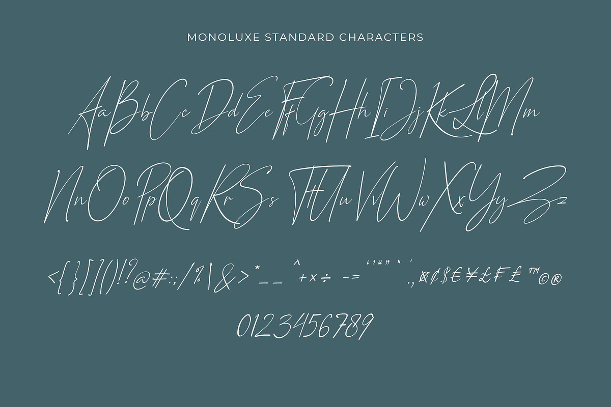 Monoluxe - Signature Font, a Script Font by Almeera Std (Photo 5 of 10)