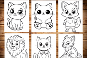 Baby Animal Coloring Pages for Kids, a Brochure Template by LA Design (Thumbnail 4 of 10)