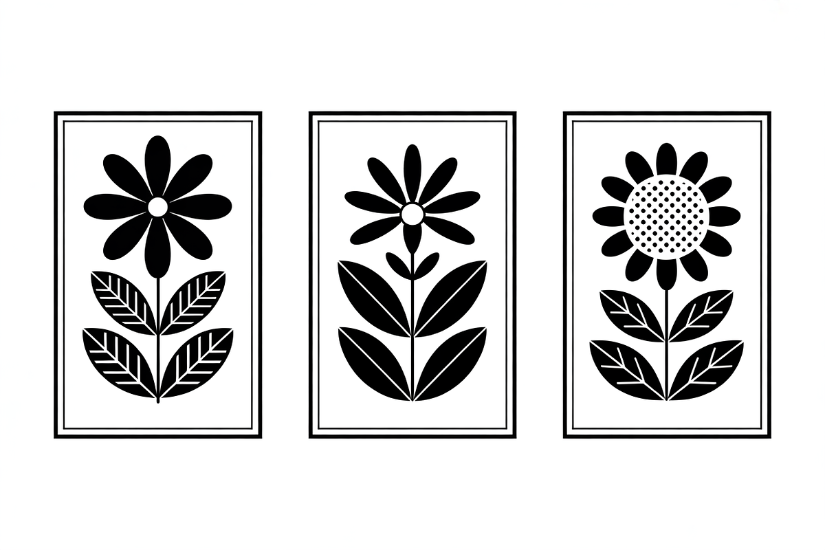 Minimal Flower Laser Cut Silhouette, an Icon by Amazin_art (Photo 4 of 11)