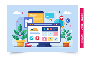 Illustration of a modern web design, an Illustration by Tanuart