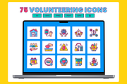 75 Volunteering Icons, a Solid Icon by Flat Icons (Thumbnail 1 of 7)