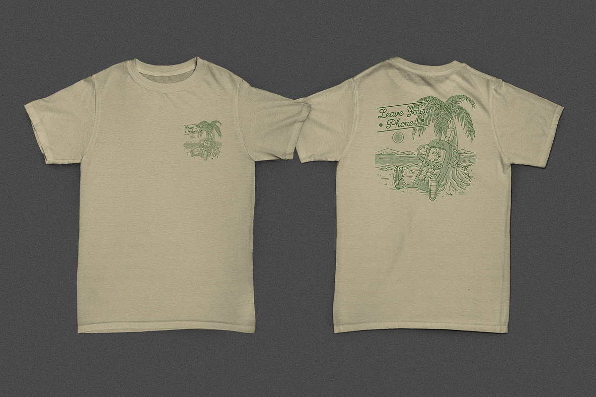 old hand phone on the beach, a Branding & Logo Template by Judsart (Photo 2 of 3)