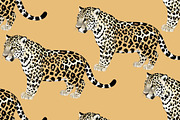 Tiger On Orange Seamless Repeat, a Pattern Graphic by Sharon Schwalbe (Thumbnail 3 of 4)