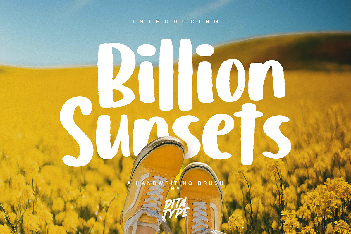 Billion Sunsets, a Script Font by Ditatype (Photo 1 of 10)