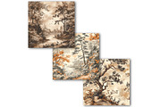 Mocha Mousse Toile De Jouy Patterns, an Illustration by SinaCreation (Thumbnail 4 of 5)