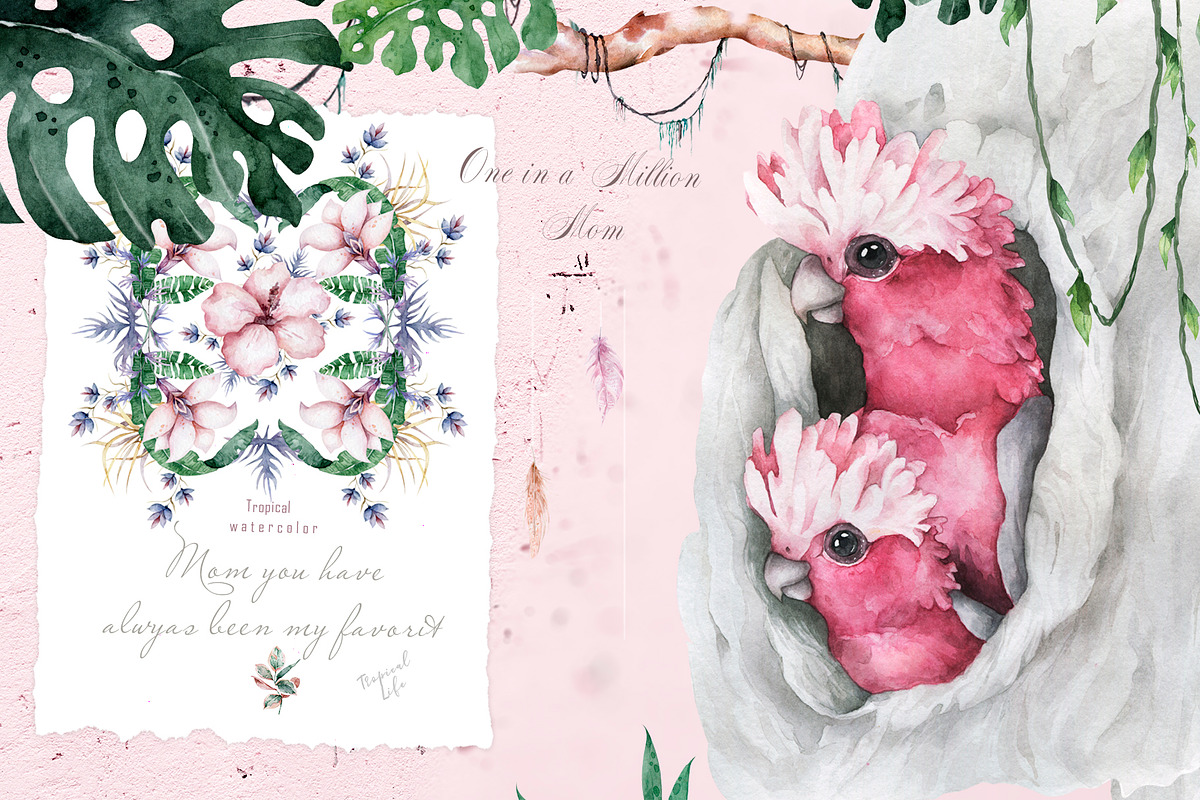 Tropical Wildlife Watercolor set, an Illustration by Ann Art Houze (Photo 3 of 13)