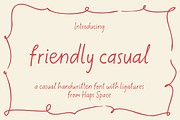 Friendly Casual Handwritten, a Handwritten Font by Haps Space (Thumbnail 1 of 8)