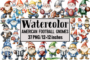 American Football Gnomes, an Illustration by Design Market