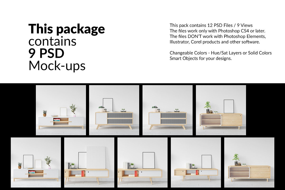 Frames & Wall Mockups, a Product Mockup by mock-ups