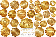 Christmas Golden Wax Seal PNG, an Illustration by SinaCreation (Thumbnail 1 of 7)