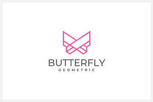 Butterfly Geometric Logo Template