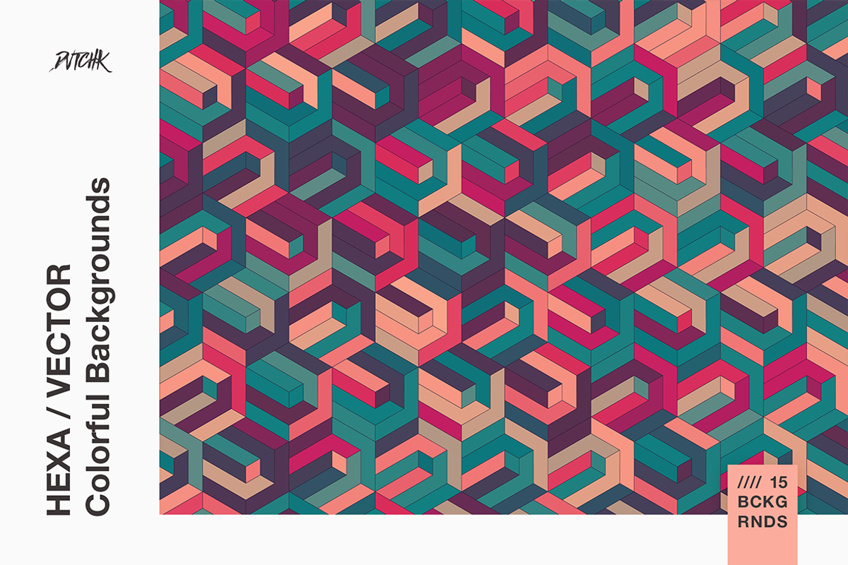 Hexa | Colorful Vector Backgrounds, a Pattern Graphic by dvtchk (Photo 10 of 10)