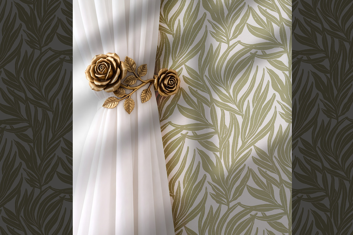 Sage Palm Pattern, a Wallpaper Graphic by Bloomart Studio (Photo 3 of 5)