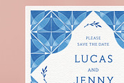Blue Tiles Wedding Invitation Bundle, an Invitation Template by Wedding Whippet (Thumbnail 9 of 10)