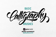 Basic Calligraphy Brushes, a Brush Add-On by DenBrush Studio (Thumbnail 1 of 6)