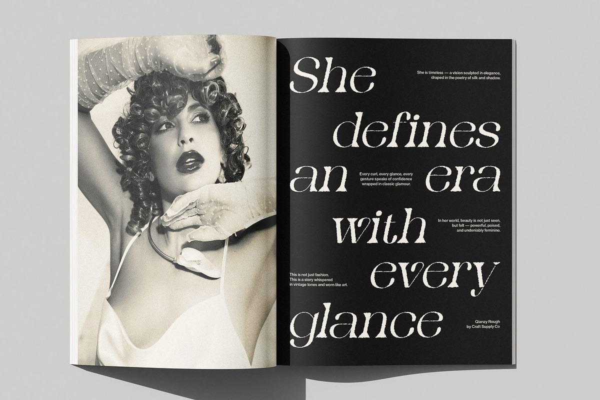 Qianzy Rough, a Serif Font by Craft Supply Co. (Photo 5 of 8)
