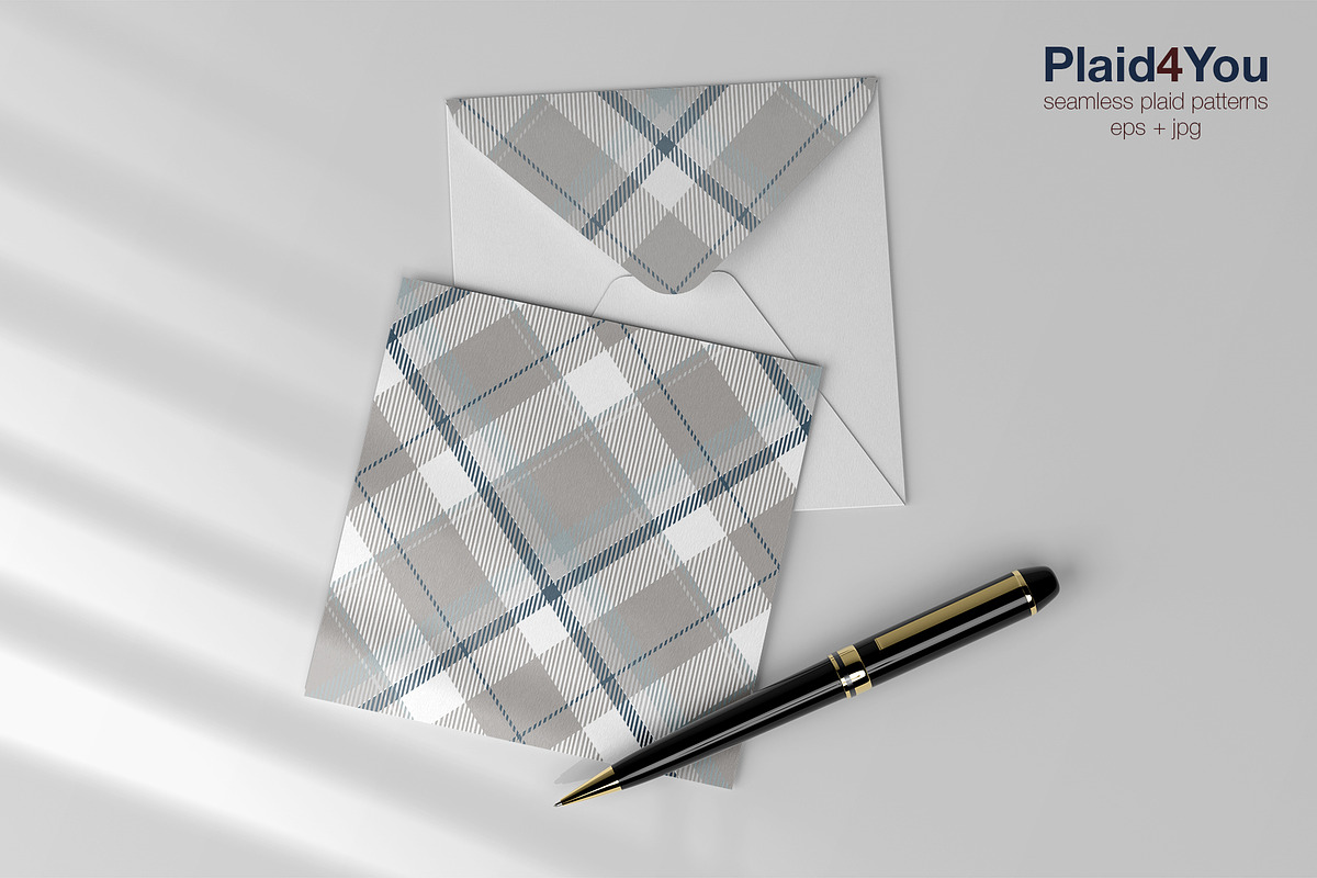 #115 Plaid Pattern in Light Grey, a Pattern Graphic by Plaid4You (Photo 5 of 8)
