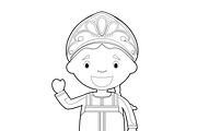 125x Kids of the World for Coloring, an Education Illustration by asantosg (Thumbnail 19 of 23)