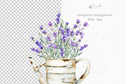 Hand Painted Lavender Watercolor, an Object Illustration by CaraulanStore (Thumbnail 4 of 6)