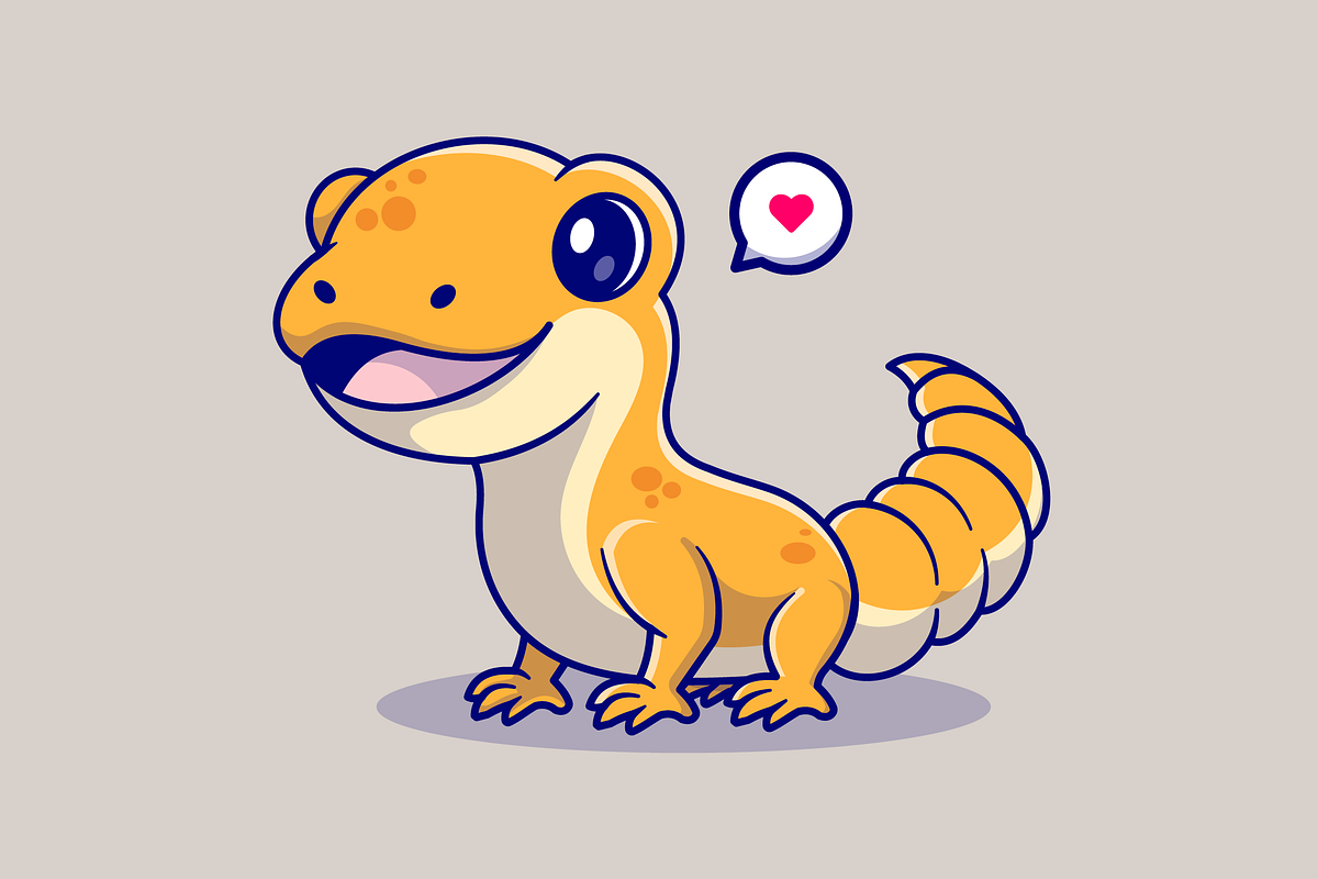 Cute Happy Gecko Cartoon, an Animal Illustration by Catalyst Labs (Photo 3 of 3)