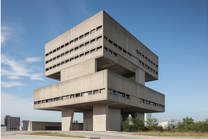 Brutalist Modern Building Concrete