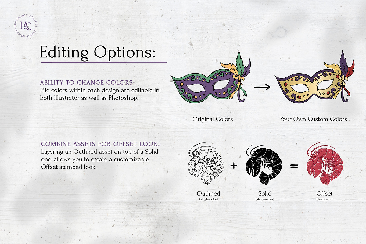 Hand Drawn Mardi Gras Images, a Seasonal Illustration by H&C Drawings & Designs (Photo 14 of 15)